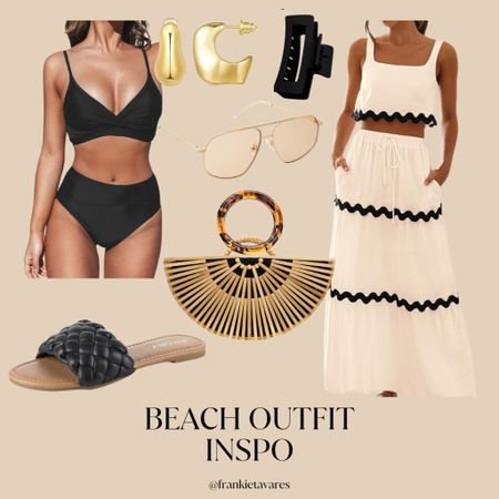 Beach outfit inspo! This swimsuit runs through 2X! 

#LTKmidsize #LTKswim #LTKplussize