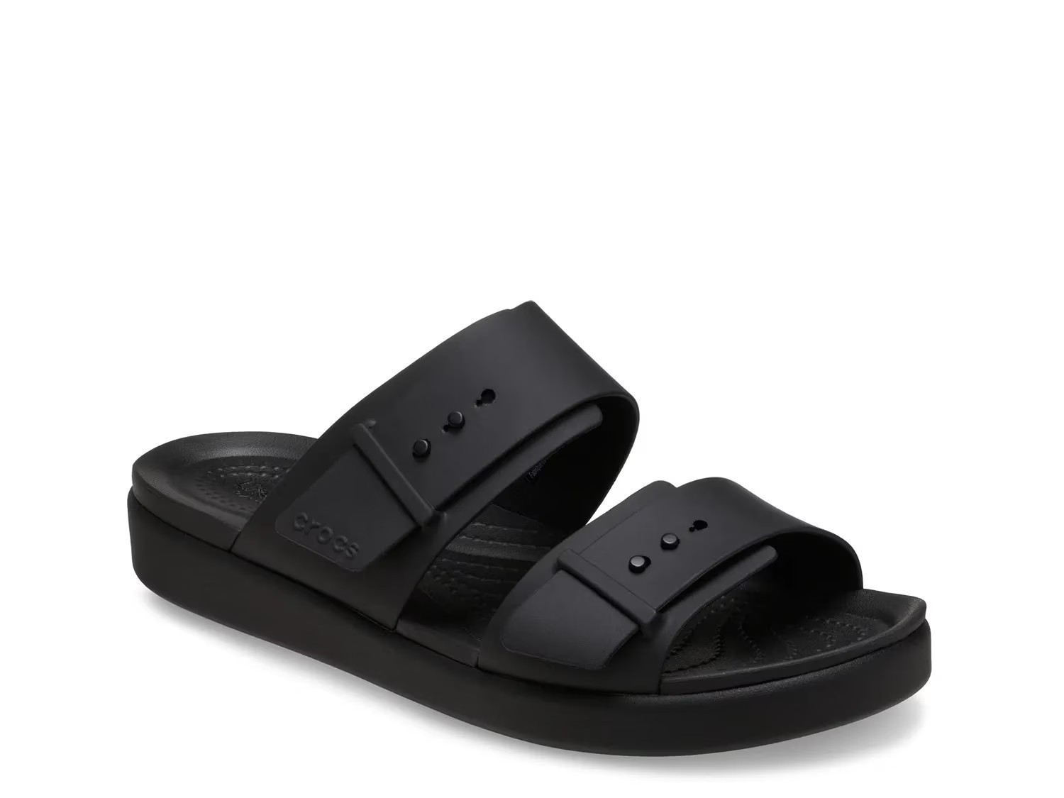 Crocs Brooklyn Low Wedge Sandal | Women's | Black | Size 8 | Sandals | DSW