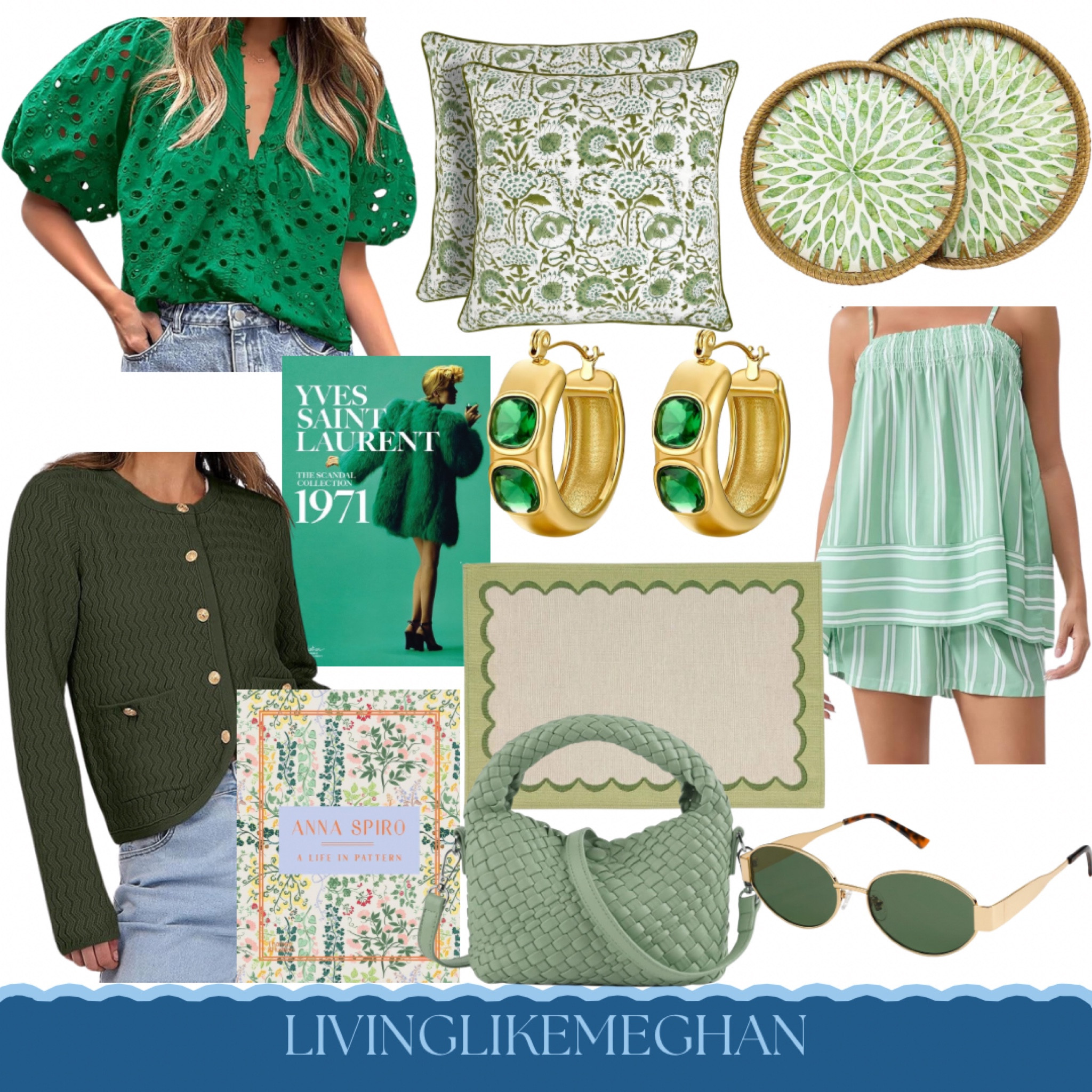 Amazon weekly finds - green edit





Eyelet shirt, green and gold, green placemat, coffee table books, purse, fall style, fall handbag, sunglasses, sweaters, cardigan, matching set, tray, Amazon, Amazon finds

#LTKHome #LTKSaleAlert #LTKFindsUnder100
