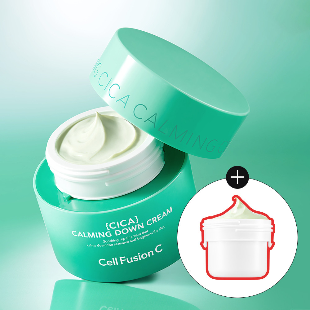 Cell Fusion C Post Alpha Cica Calming Down Cream 50ml Set (+Refill 50ml) | Olive Young Global