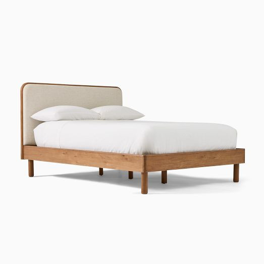 Miles Wood & Upholstered Bed | West Elm (US)