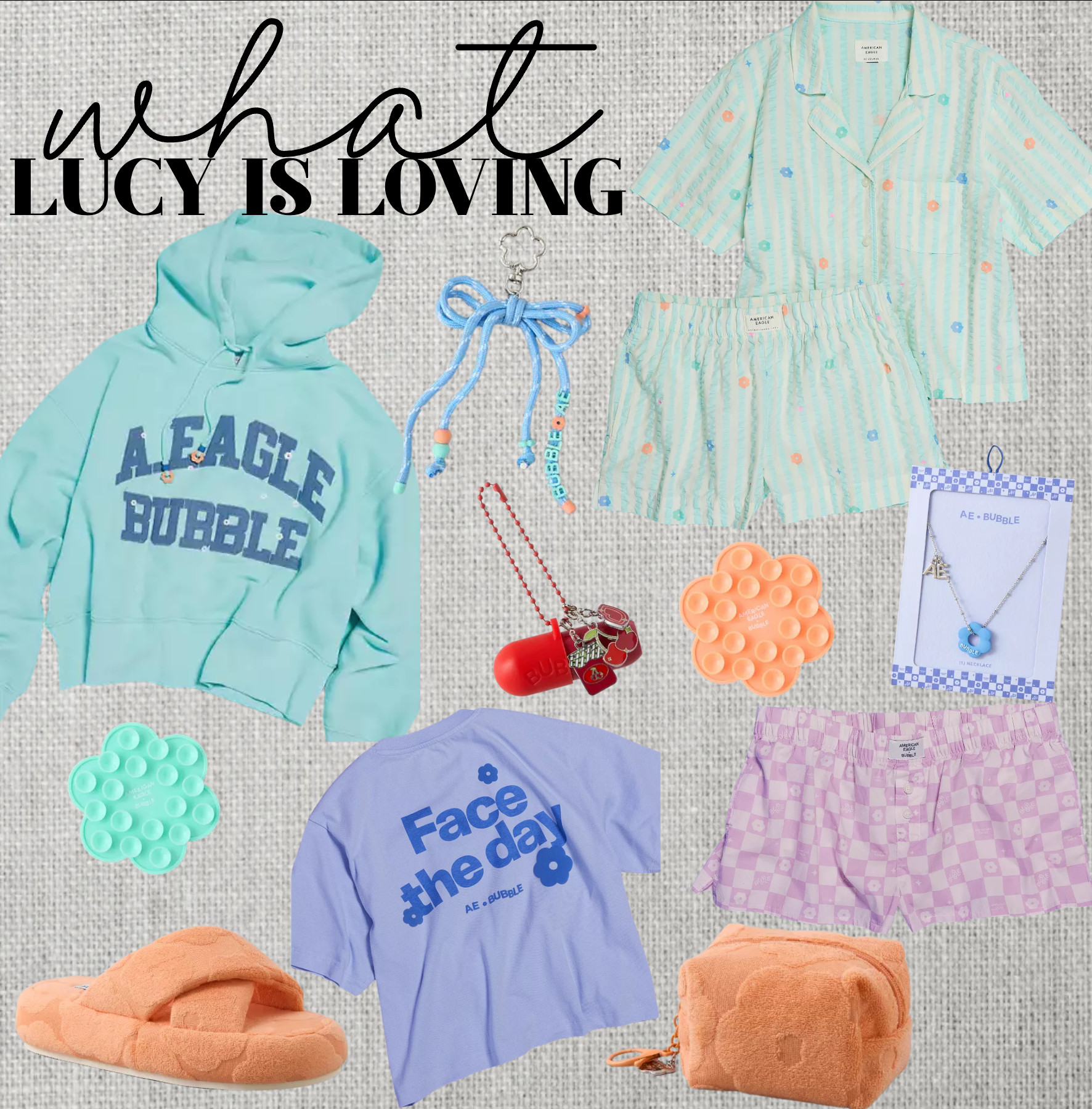 Lucy is LOVING this AE x Bubble collab!! There are so many cute things that are perfect for tweens and teens!! 

 