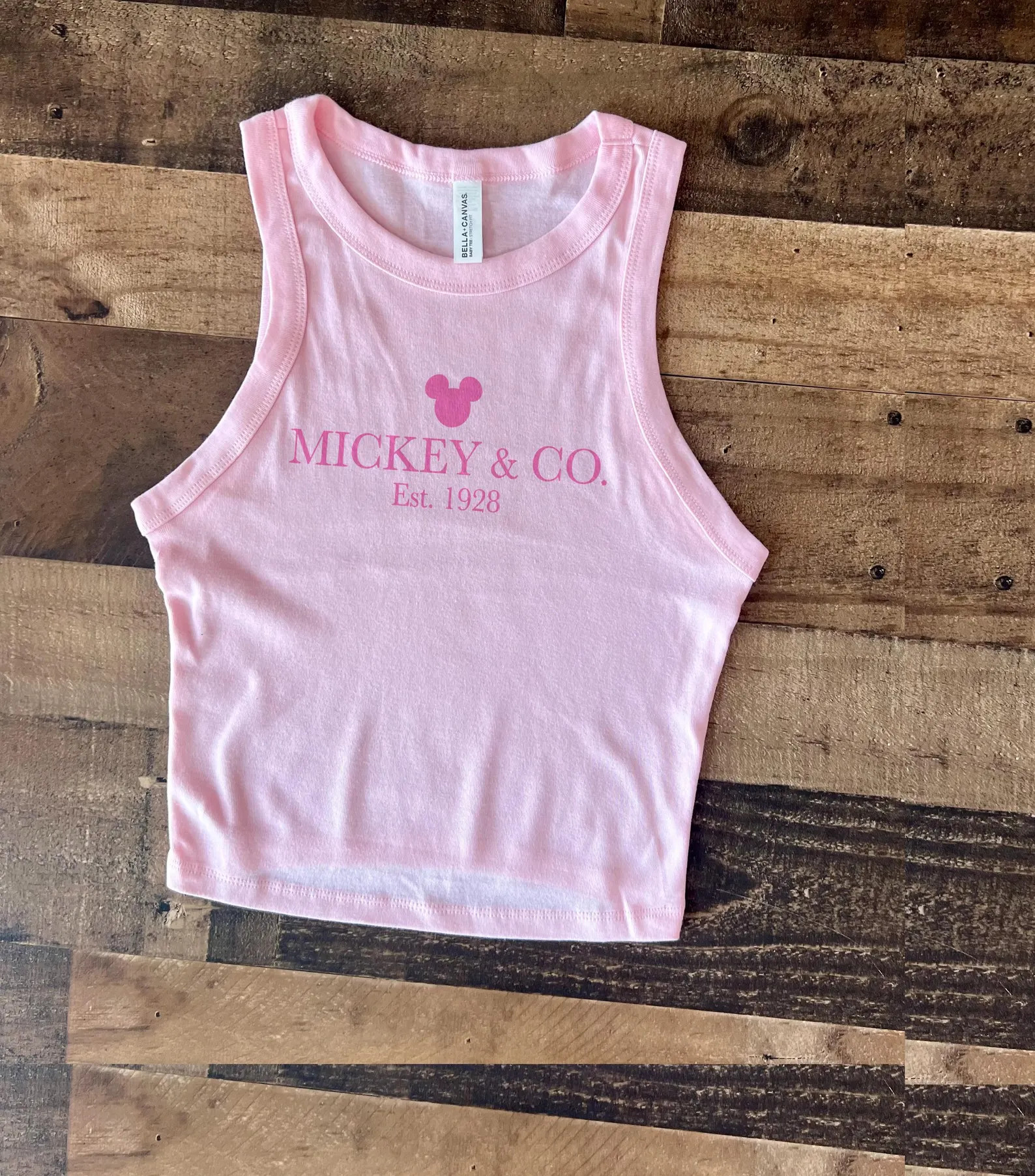 Mickey Co Baby Tee, Mouse Crop Tank, Monochrome Coquette Soft Disney Tshirt, WDW Old School Baby ... | Etsy (US)