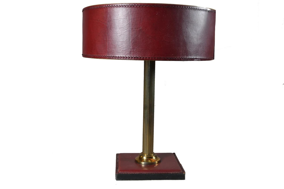 Stich Red Leather Desk Lamp 1960s - Etsy | Etsy (US)