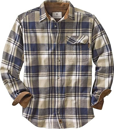 Legendary Whitetails Men's Buck Camp Flannel, Long Sleeve Plaid Button Down Casual Shirt, Corduro... | Amazon (US)