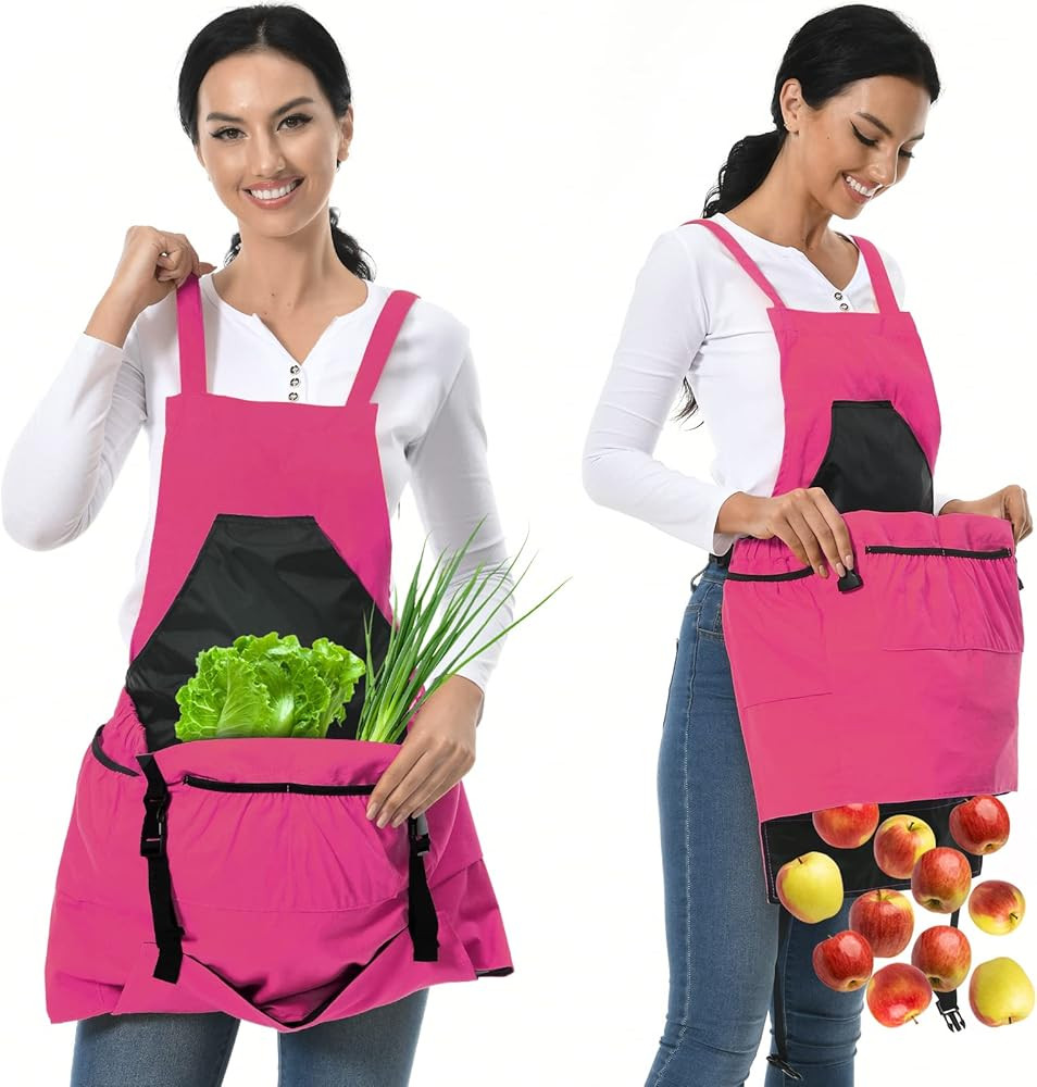 TISEMENT Gardening Apron,Unisex 8Oz Waterproof Canvas Garden Apron with Pockets for Harvesting , ... | Amazon (US)