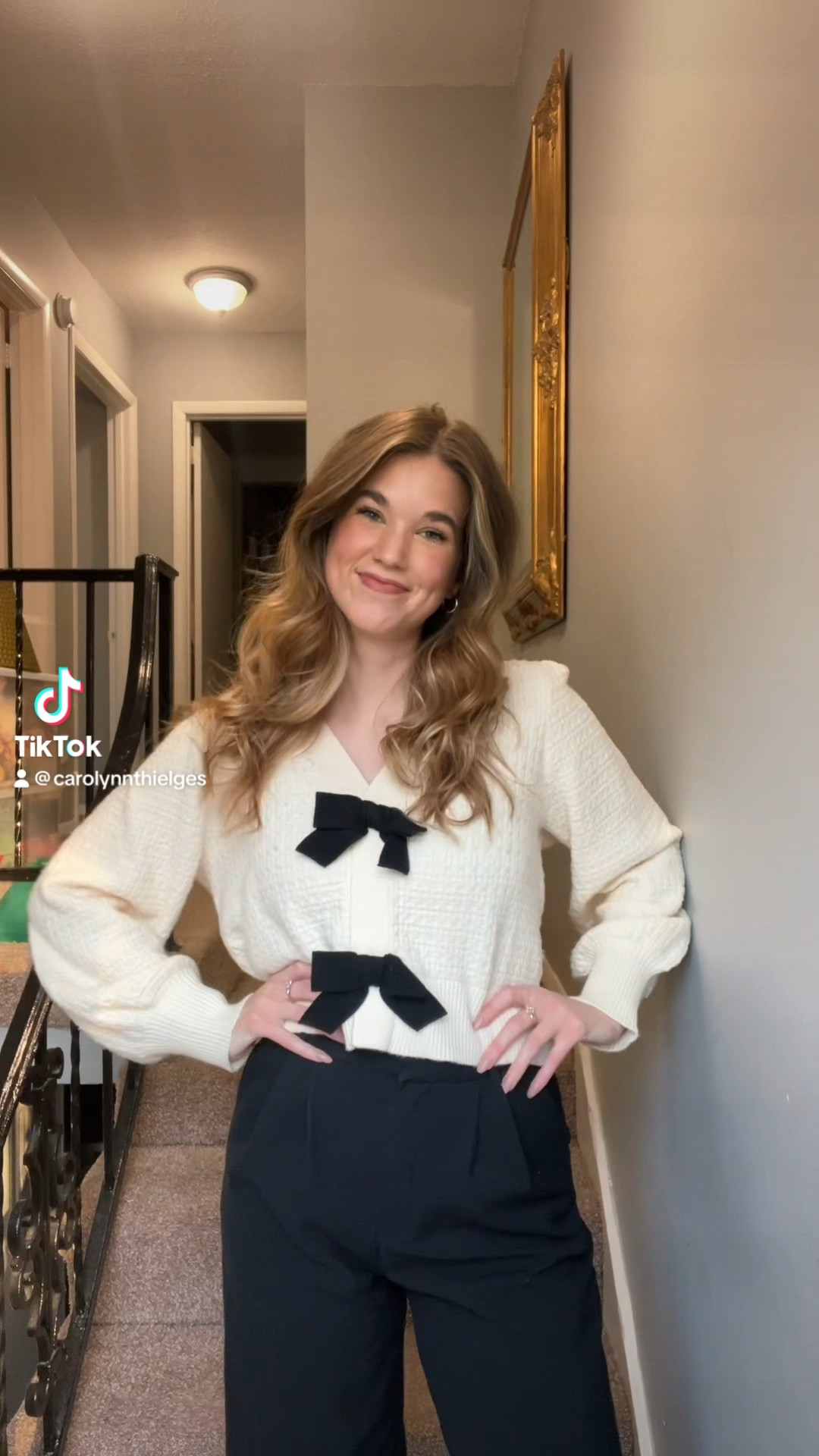 Cute cream cardigan with black bows ✨ love this for an elevated holiday look for parties or every day wear!

(search words: bow sweater, holiday style, neutral Christmas outfit, neutral holiday outfit, bow cardigan, black and white outfit, neutral outfit style)

#LTKSeasonal #LTKHoliday #LTKfindsunder100