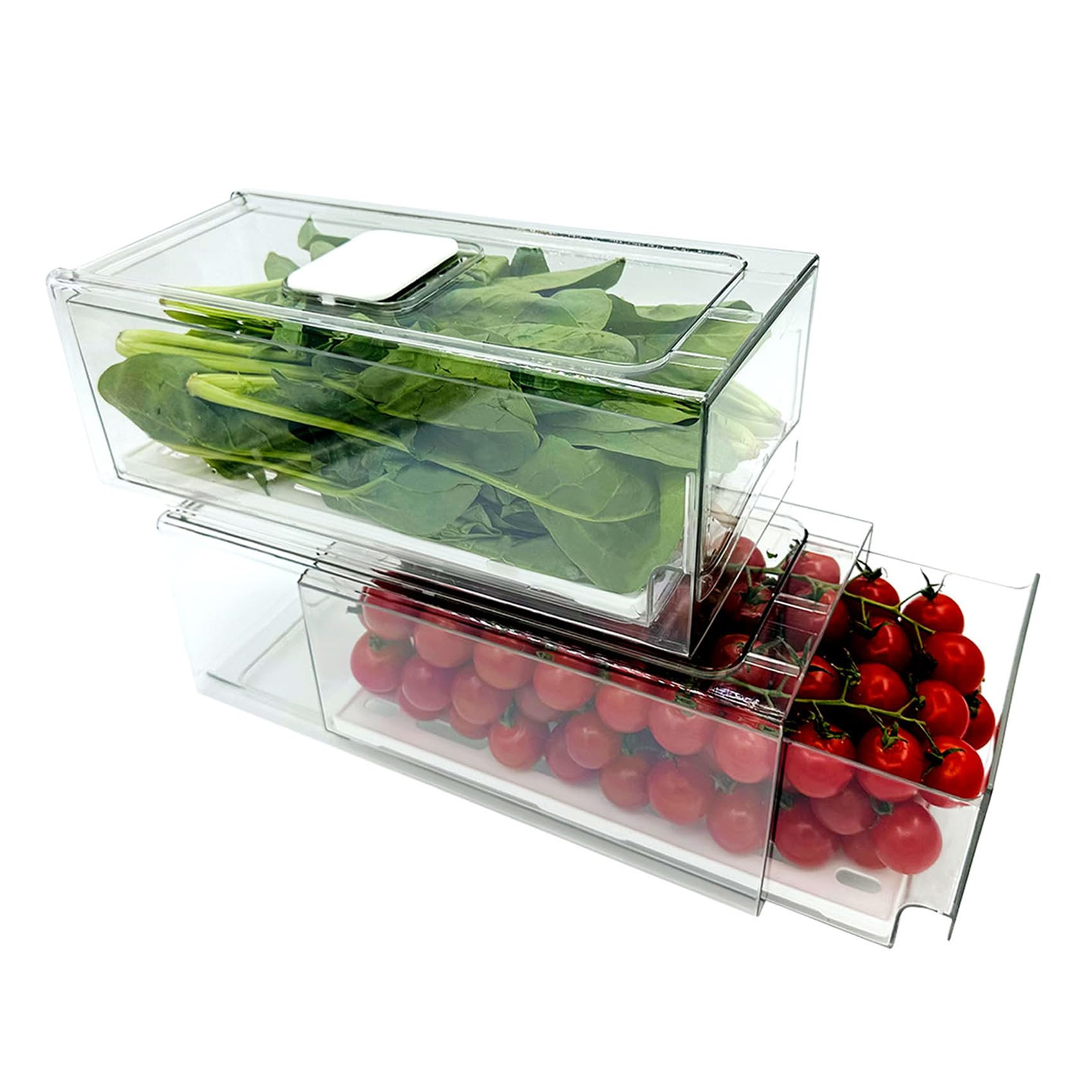 Refrigerator Organizers and Storage Drawer, Stackable Fruit Storage Containers for Fridge, Reusab... | Amazon (US)