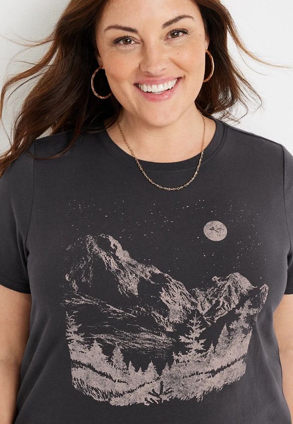 Plus Size Mountain Graphic Tee | Maurices