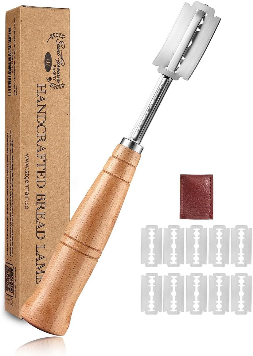 SAINT GERMAIN Premium Hand Crafted Bread Lame for Dough Scoring Knife, Tool Sourdough Slashing wi... | Amazon (US)
