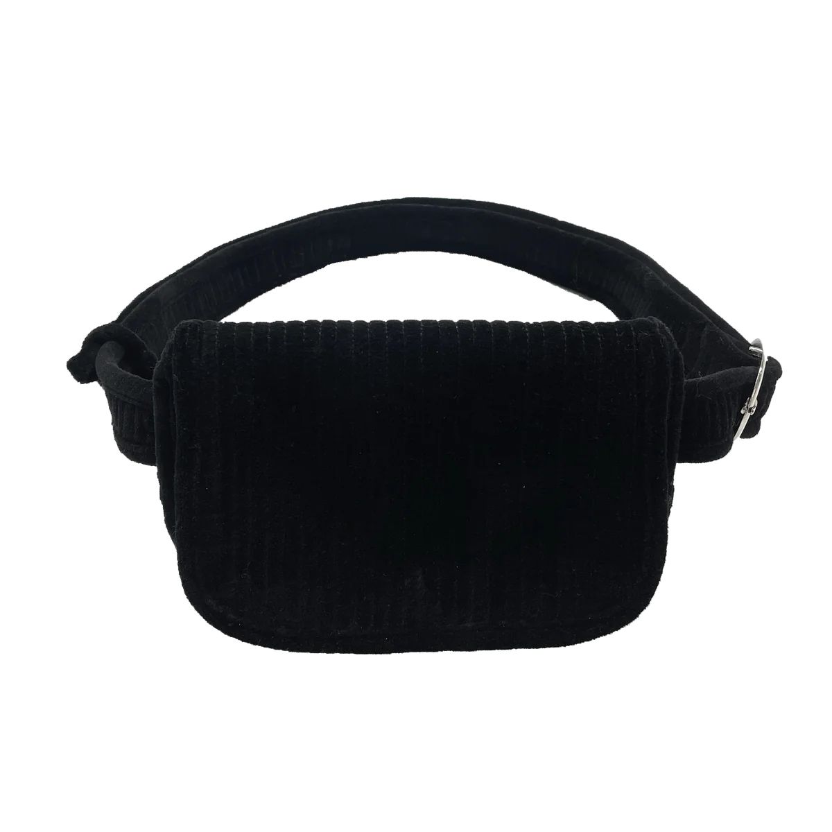 NEW Quilted Velvet Adjustable Belt Bag - Black | Quilted Koala