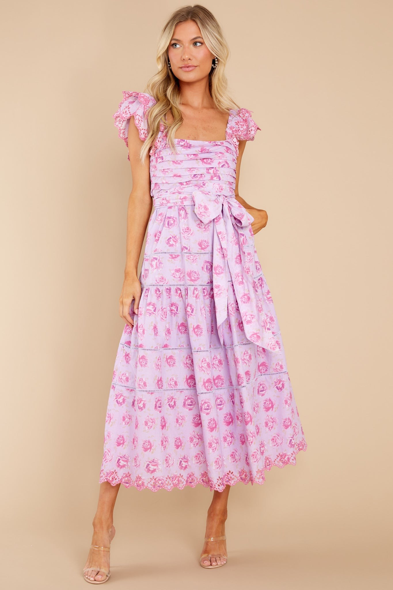 Harlyn Lilac Fusion Midi Dress | Red Dress 