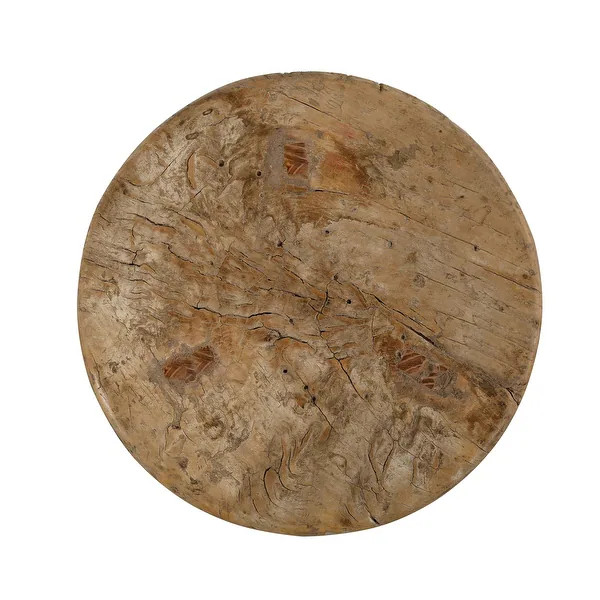 Artissance Round Vintage Stool, Weathered Natural Wood Finish (Size & Finish Vary) - Bed Bath & B... | Bed Bath & Beyond