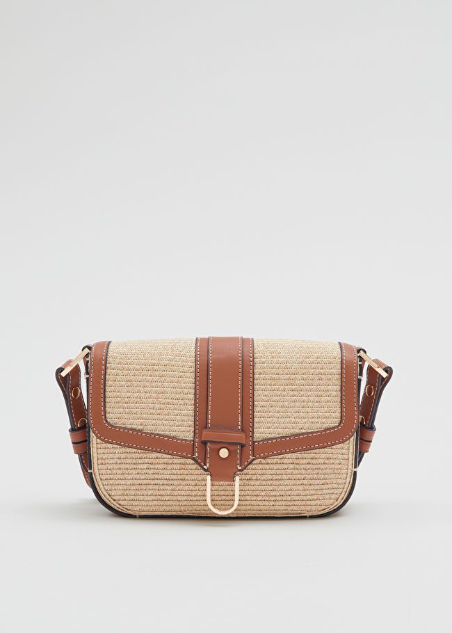 Leather-Trimmed Straw Bag | & Other Stories (EU + UK)
