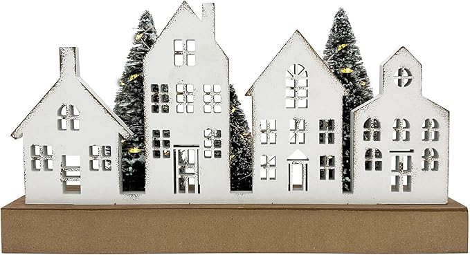 HOMirable Christmas Decorations for Home Led Lighted Christmas Tree Decor Wooden Merry Christmas ... | Amazon (US)