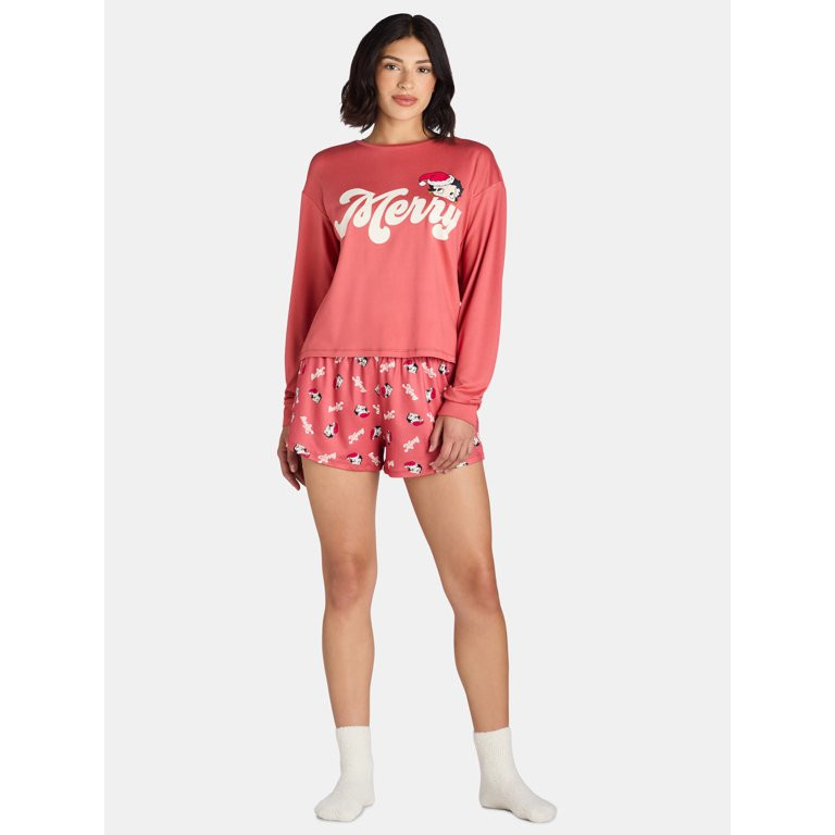 Grayson Social Betty Boop Junior's Sleep Tee, Shorts and Socks Set, Sizes S-3X | Walmart (US)