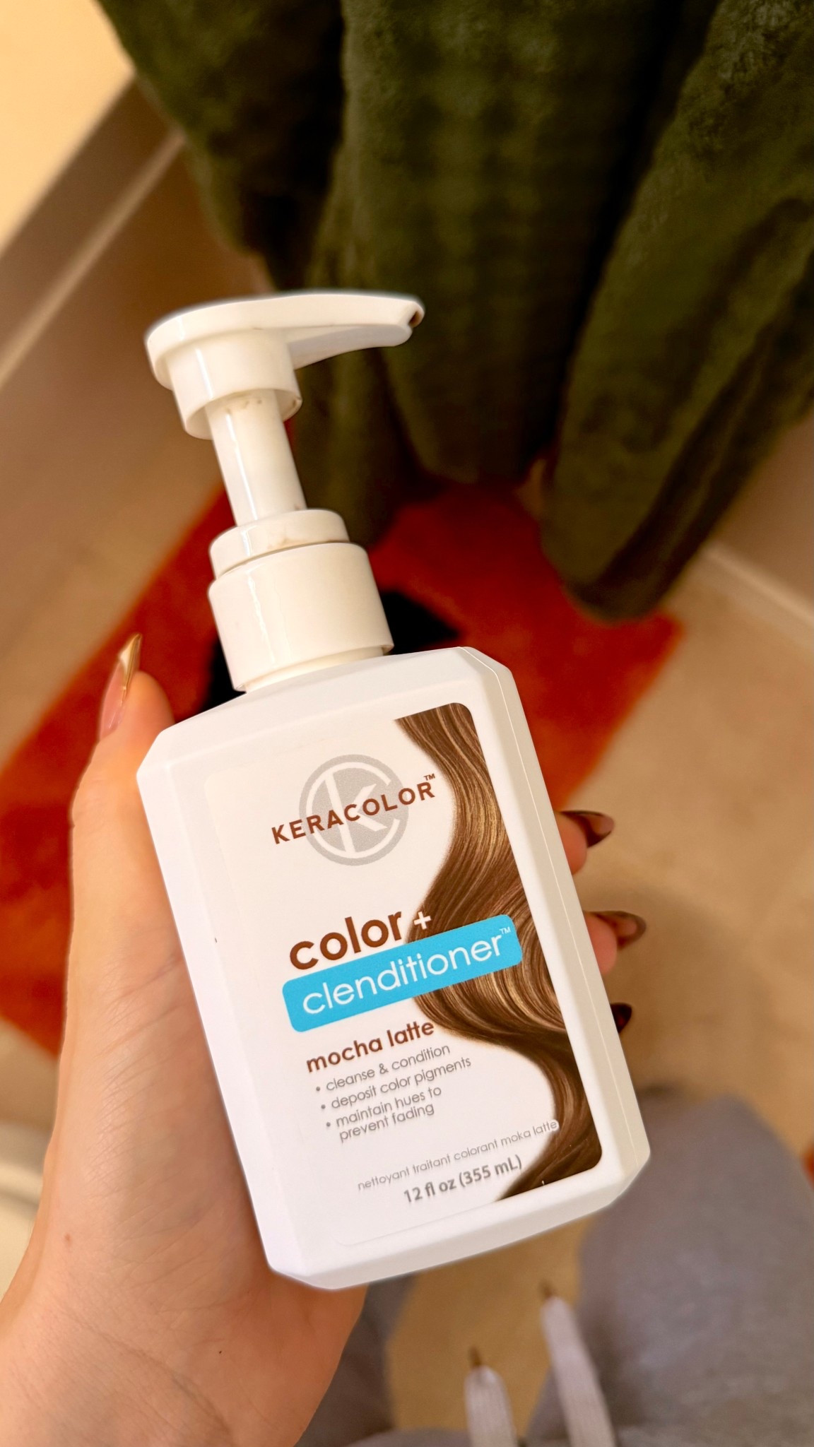 Kera color: it’s a color depositing conditioner, but I used mine on dry hair for more vibrant result. It is semi permanent, but it’s not as harsh as some of the other box dyes, definitely temporary, but this will allow me to continue growing out my hair and not damage it anymore with the red hair dye that I was using every four weeks 🤦🏼‍♀️

#LTKBeauty #LTKselfcare