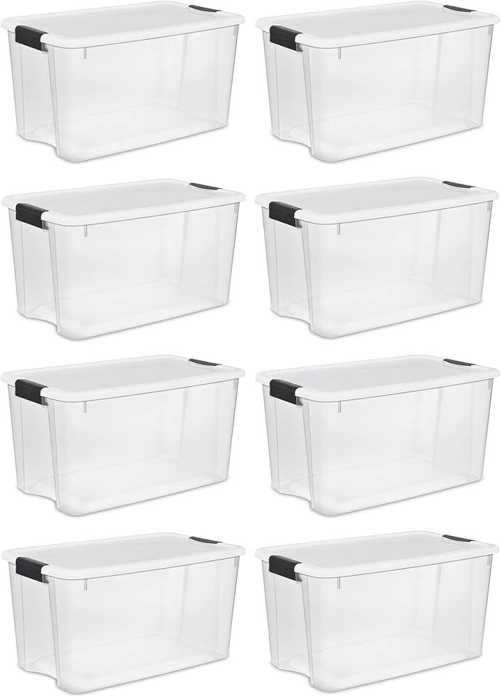 Sterilite 70 Qt Ultra Latch Box, Stackable Storage Bin with Latching Lid, Organize Clothes, Sport... | Amazon (CA)