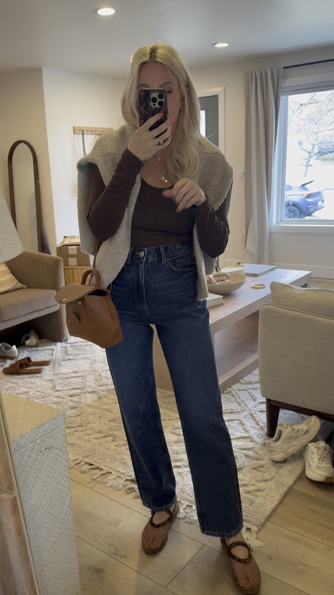 My outfit today! Zara jeans are a size 6