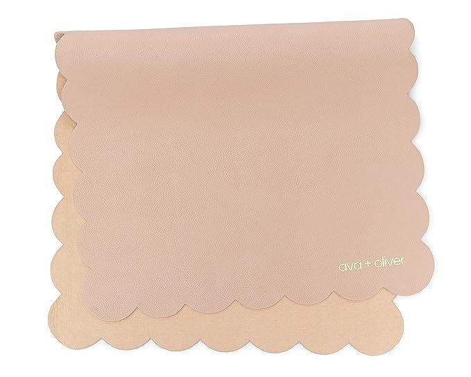 Ava + Oliver Vegan Leather Baby Changing Mat - Multipurpose Portable Wipeable Diaper Pad - Foldab... | Amazon (US)