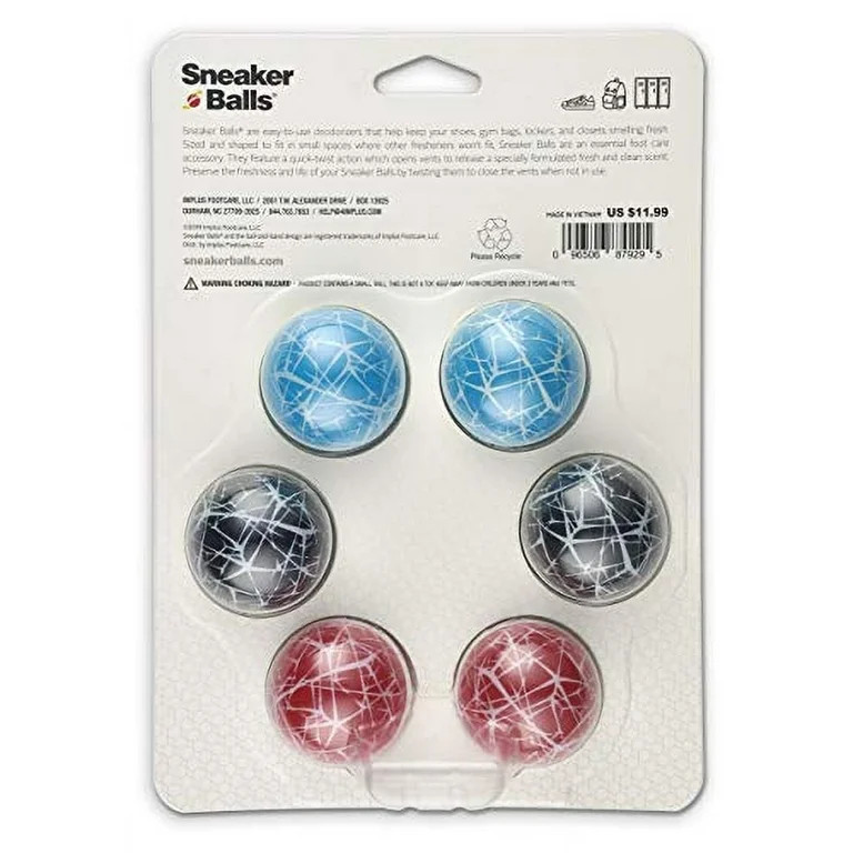 Sof Sole Sneaker Balls Shoe, Gym Bag, and Locker Deodorizer, 6 Pack | Walmart (US)