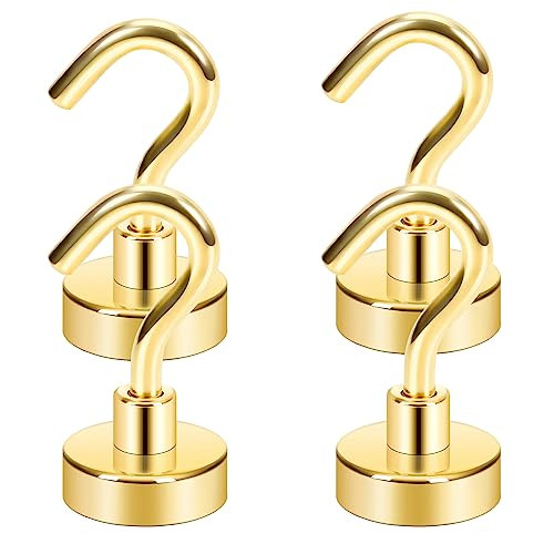 Neosmuk Magnetic Hooks,30lb Heavy Duty Earth Magnets with Hook for Refrigerator, Extra Strong Cru... | Amazon (US)