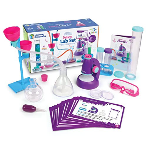 Learning Resources Primary Science Deluxe Lab Set, 45 Pieces, Ages 3+, Science Kits for Kids, Experiments for Kids, stem Toys for Kids, Sensory Tube, STEM Toys, Microscope for Kids | Amazon (US)