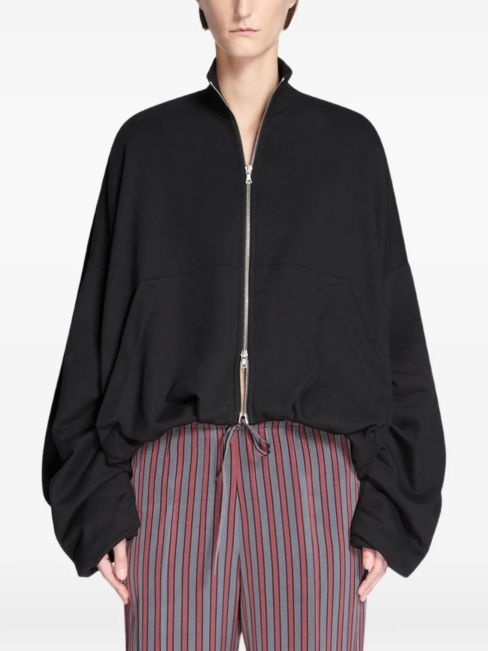 draped jersey jacket | Farfetch Global