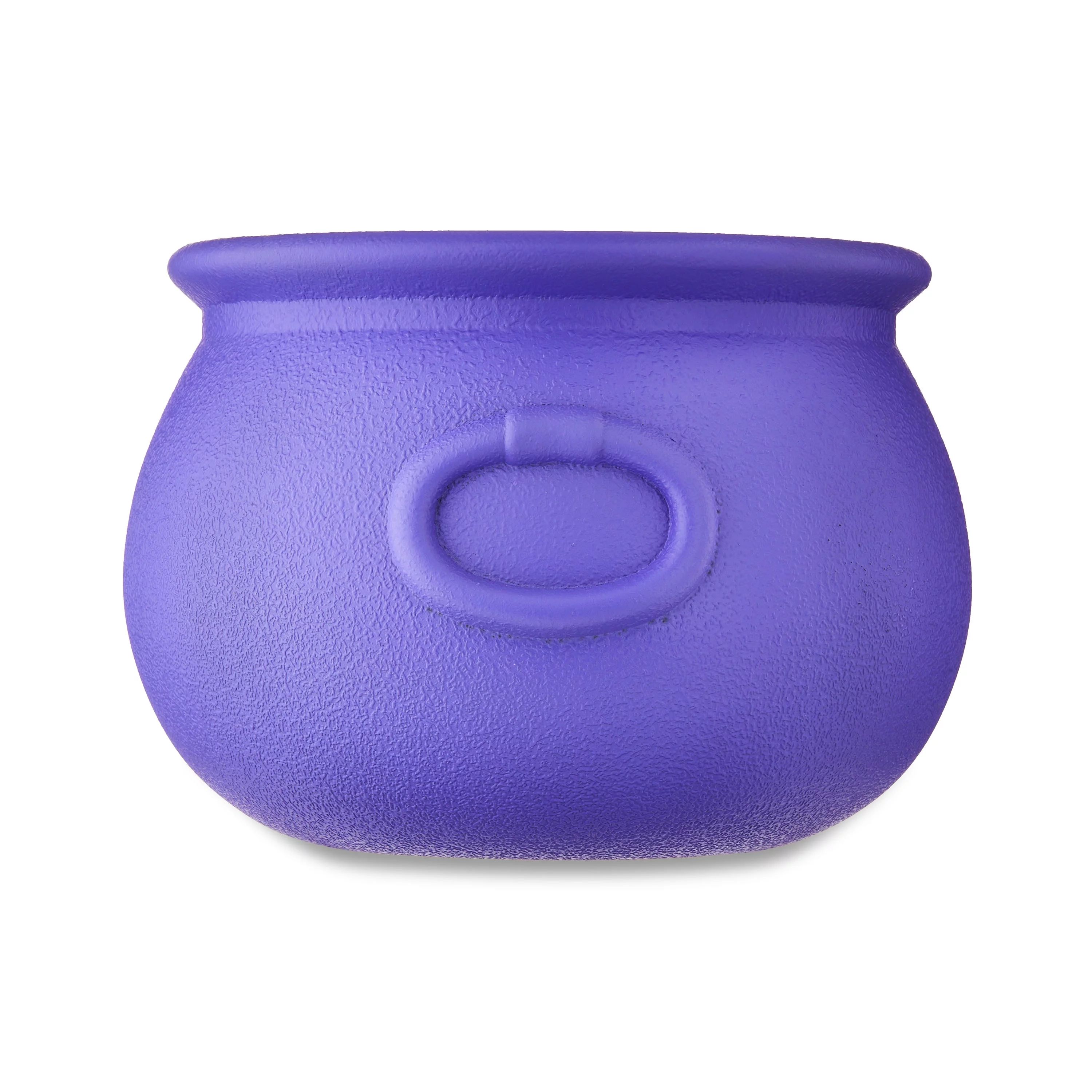 Halloween Purple Polypropylene Cauldron Serving Bowl Decoration, 5.75 in x 5.75 in x 8 in, by Way... | Walmart (US)