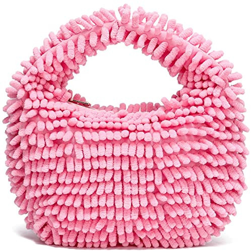 CATMICOO Y2K Fuzzy Purse, Fluffy Tote Bag, Cute Plush Purse for Women, Light Pink | Amazon (US)