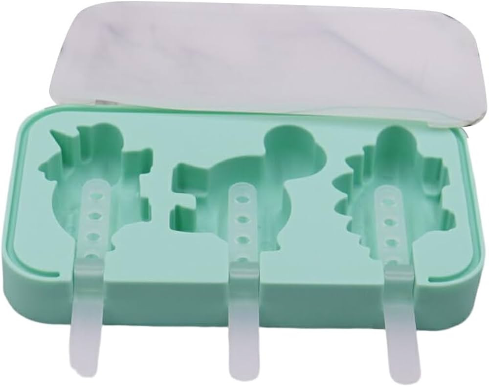 Dinosaur-Shaped Household Ice Cream Mould Heat-Resistant Silicone Molds 3 Slots Animal Molds Baki... | Amazon (CA)
