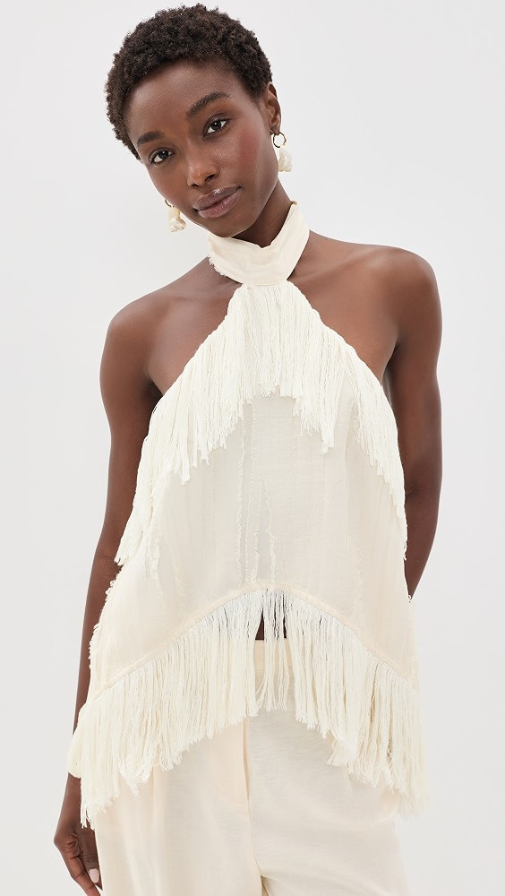 Yellow the Label Jones Fringe Top | Shopbop | Shopbop