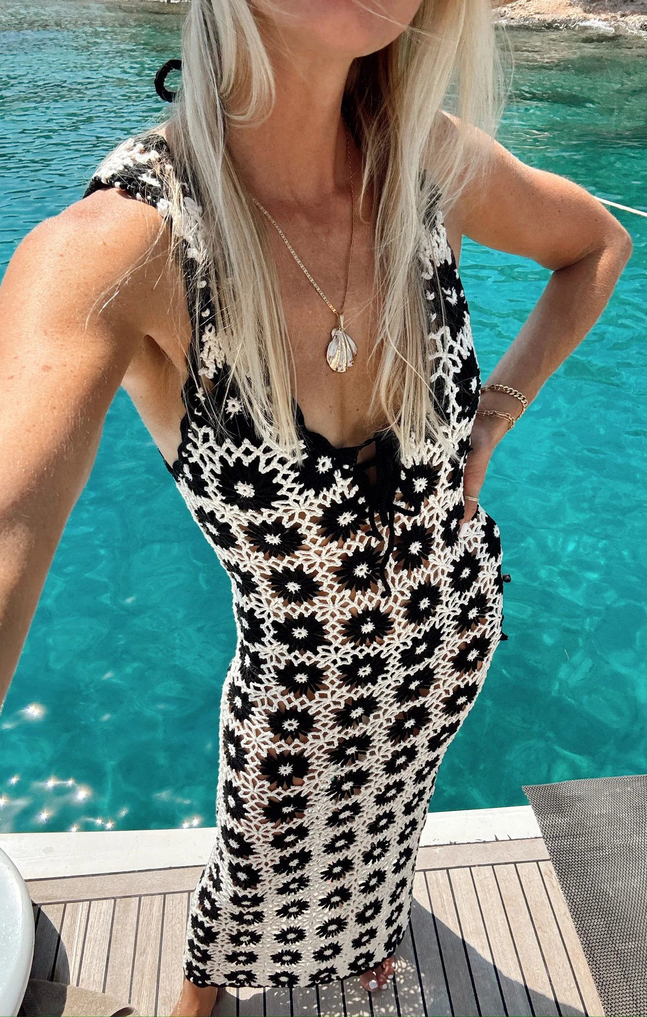 Vacay Tank Coverup ~ Checkers Floral Crochet | Show Me Your Mumu