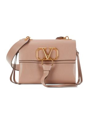 Valentino Garavani ​V-Ring Leather Shoulder Bag on SALE | Saks OFF 5TH | Saks Fifth Avenue OFF 5TH