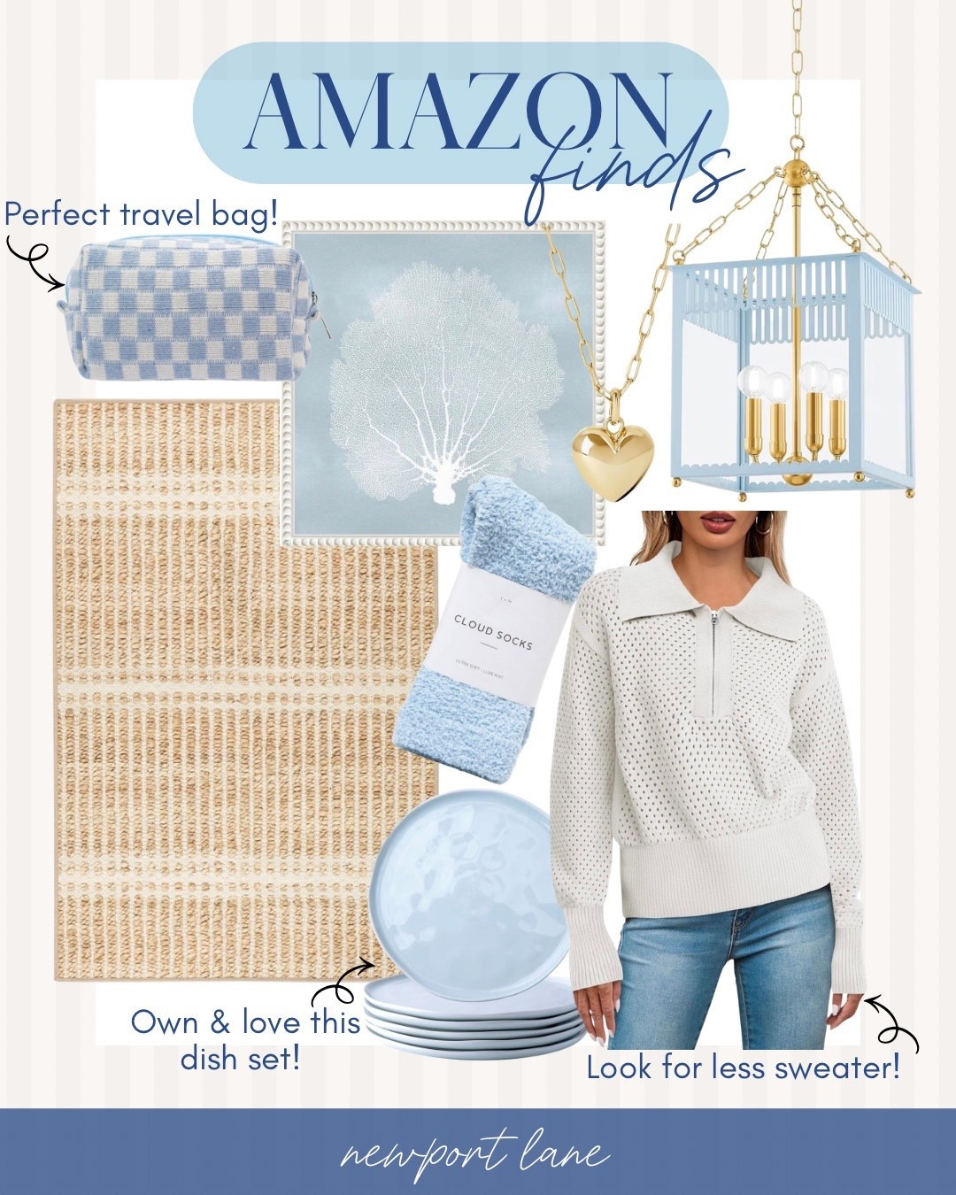 Blue and white never gets old. 😍💙 These coastal decor + fashion pieces will transition well from winter to spring too!



#LTKMidsize #LTKSaleAlert #LTKHome