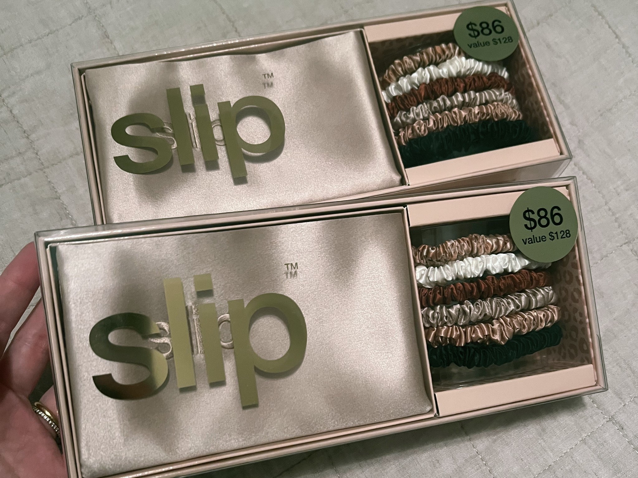 My husband and I both love SLIP’s 100% silk pillowcases - these sets include a pillowcase each and 5 silk scrunchies!

These have helped heal my hair & skin, and going to bed feels a little extra luxe. I highly recommend!

#slip #silkpillowcase #beautytip #sleep #travel 

#LTKFindsUnder100 #LTKStyleTip #LTKHome