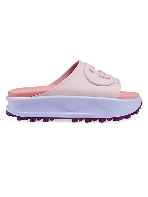 Miami Embossed Platform Slides | Saks Fifth Avenue