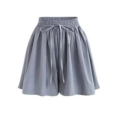 Jsezml Womens Flowy Shorts Drawstring Elastic Waist Casual Shorts Pure Color Comfy Soft Sport Shorts | Walmart (US)