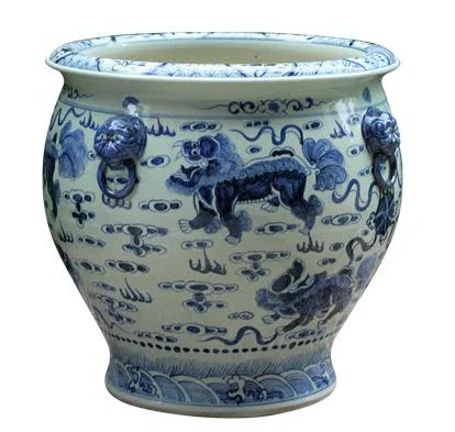 Round Foo Dog Fishbowl | The Enchanted Home