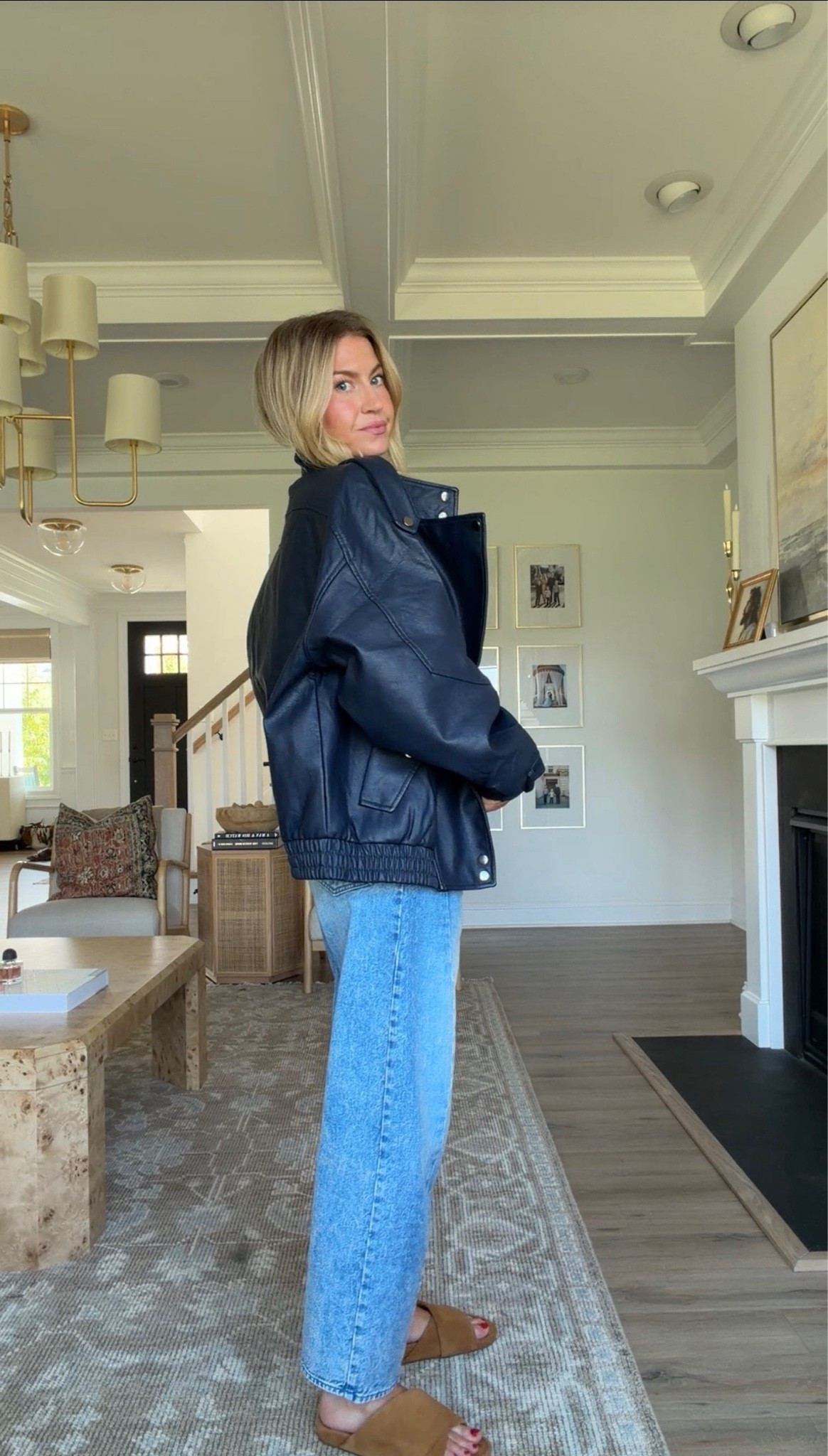 Picky Girl Faux Leather Jacket
Jacket runs small. Wearing a medium 
#LTKootd #LTKgrwm #LTKSeasonal