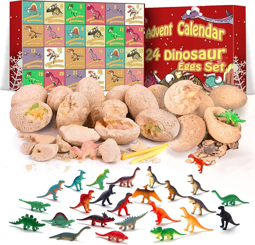 Advent Calendar 2024 Kids 24 Dinosaur Eggs, Dino Excavation Kits for Boys Girls, 24 Days Christma... | Amazon (US)