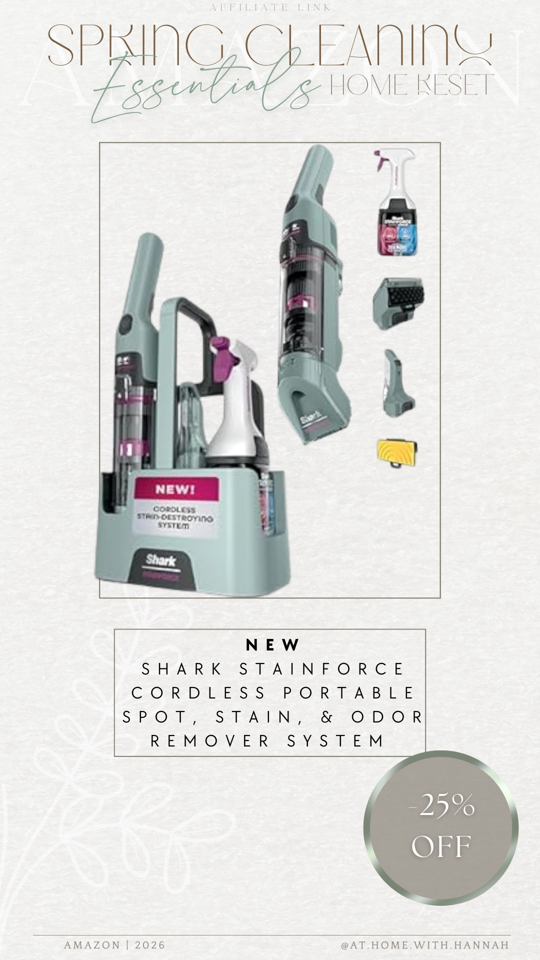 A cordless spot cleaner I’m genuinely so glad I have at home with kids and pets 🤍 The portable design makes it easy to grab fast, and it’s so good for upholstery, stain cleanup, and all those everyday real-life messes.




•

cordless spot cleaner • portable spot cleaner • portable carpet cleaner • upholstery stain remover • pet mess cleaner • stain remover machine • home cleaning essentials • amazon home cleaning finds • spring cleaning must haves • spot cleaner for couch

#portablespotcleaner #cordlesscarpetcleaner #upholsterystainremover #petmesscleaner #homecleaningessentials #ltkhome #ltkmusthaves #amazonfinds 

#LTKSaleAlert #LTKmomlife #LTKHome