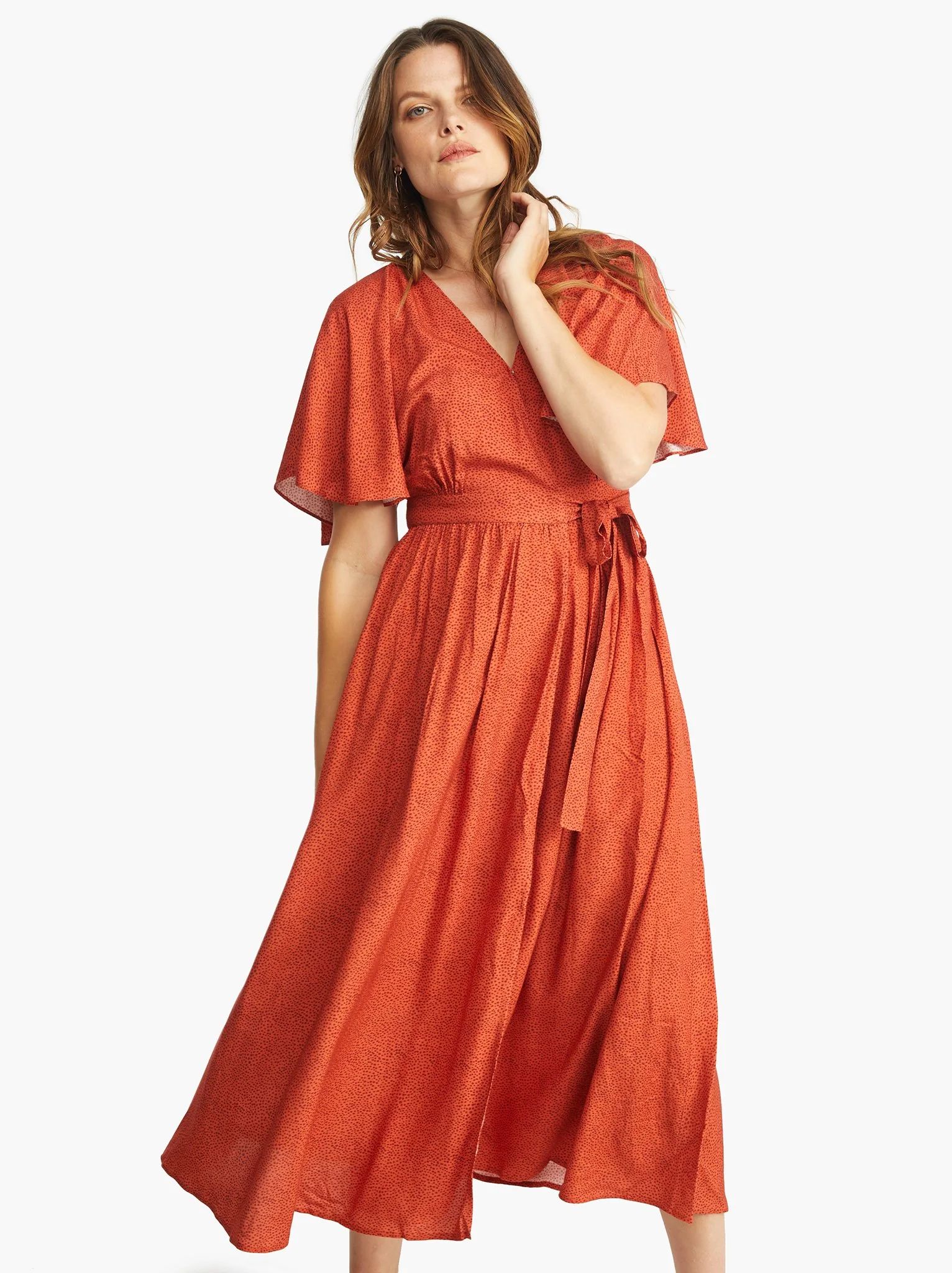 Loretta Wrap Dress - 

  
    

    $158or 4  payments of $32.50 by  ⓘ | ABLE