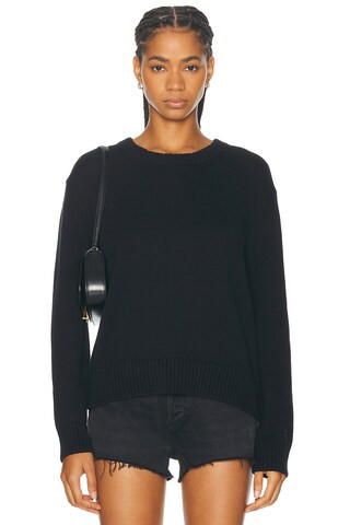 Cashmere Cotton Long Sleeve Crewneck Sweater | FWRD 