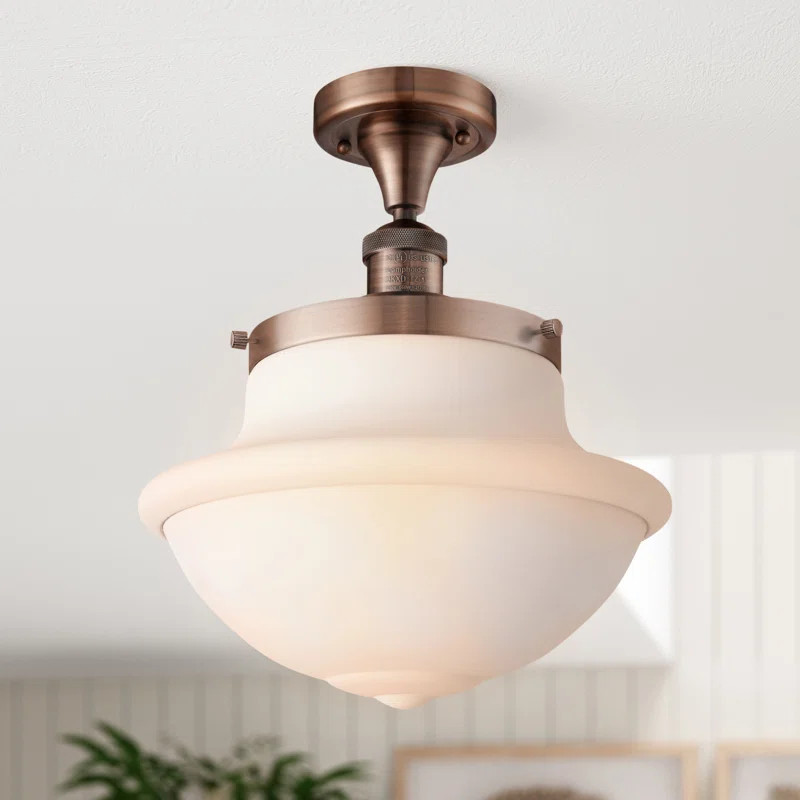 Richboro Glass Semi Flush Mount | Wayfair North America