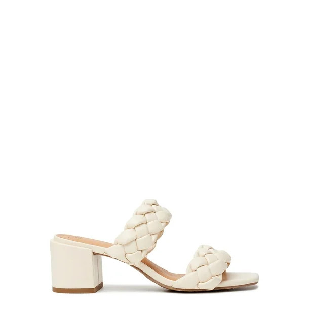 Time and Tru Women's City Braided Heel Sandals | Walmart (US)