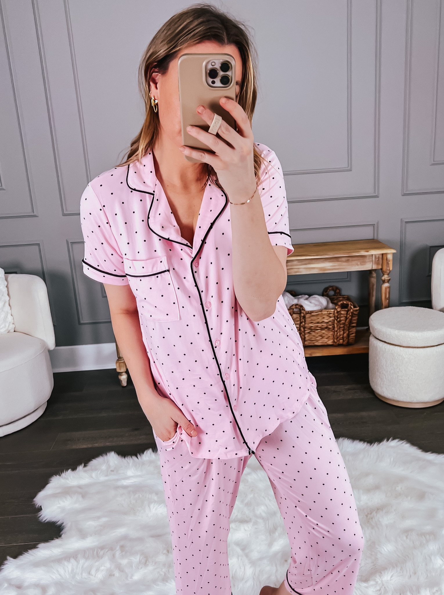 New cozy Walmart joyspun pajamas. Only $16! Sooo cozy. Wearing a medium and come in more colors !! 

#LTKfindsunder50 #LTKsalealert #LTKover40