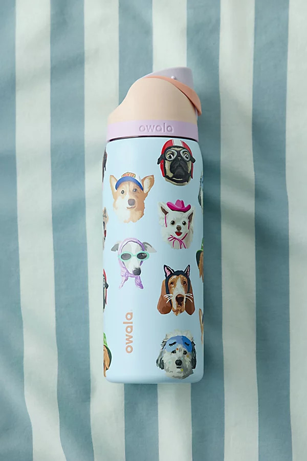 Owala UO Exclusive Dog Collage FreeSip 32 oz Water Bottle in Dog Collage at Urban Outfitters | Urban Outfitters (US and RoW)