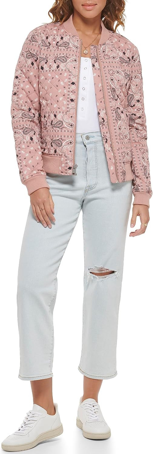 Levi's Women's Diamond Quilted Bomber Jacket Coat | Amazon (US)