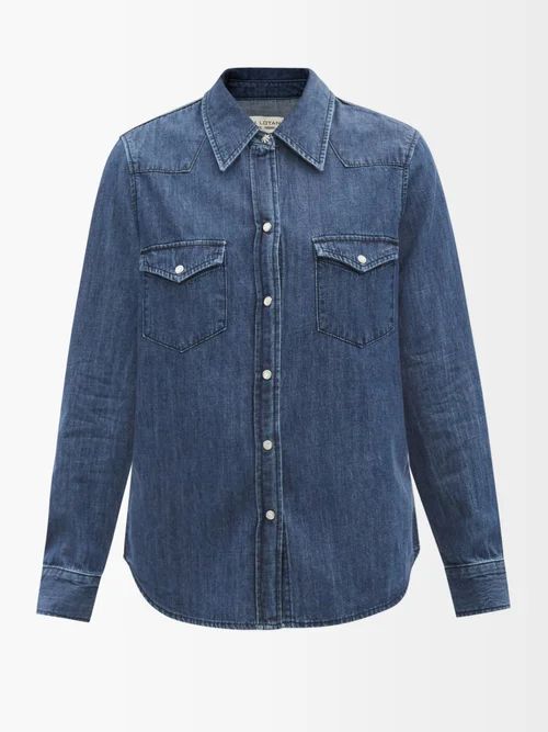 Nili Lotan - Martine Denim Shirt - Womens - Denim | Matches (US)